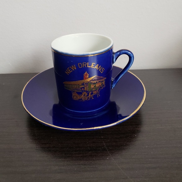 Vintage New Orleans Miniature Cup & Saucer Made in - Picture 1 of 5